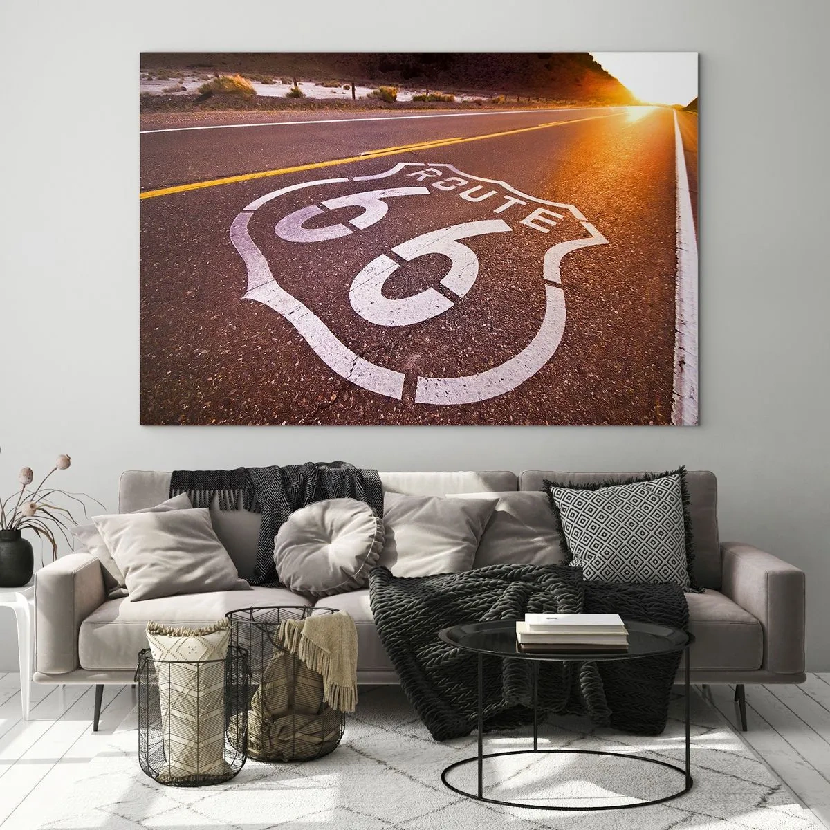 Billede på glas - Den berømte Route 66 - 120x80 cm