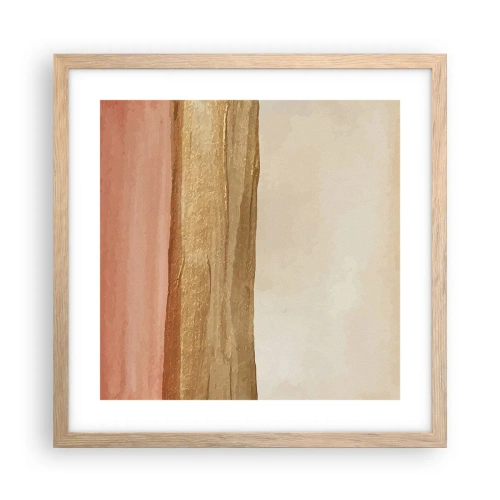 Plakat i ramme af lyst egetræ - Lodret sammensætning - 40x40 cm