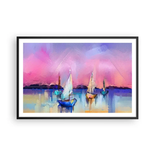 Plakat i sort ramme - Retning: brede farvande - 91x61 cm