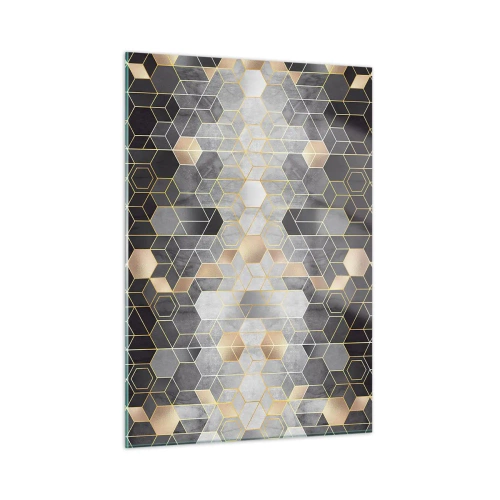 Billede på glas - Sammensætning af diamanter - 50x70 cm