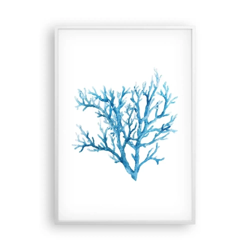 Plakat i hvid ramme - Marint filigran - 70x100 cm