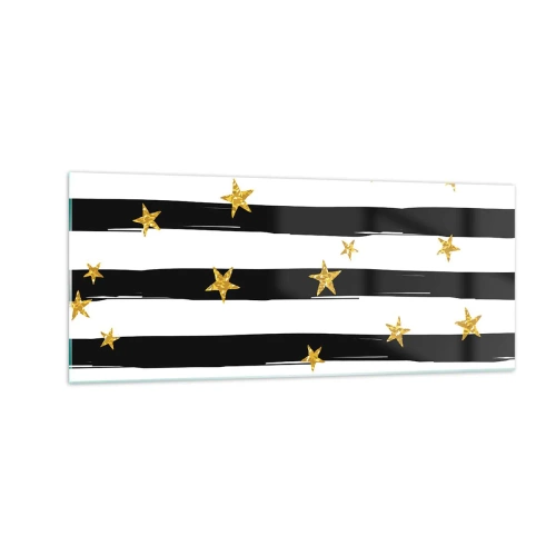 Billede på glas - Vi blev alle født under en heldig stjerne - 100x40 cm