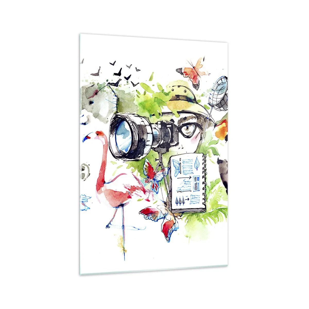 Billede på glas - Gennem en rejsendes linse - 70x100 cm