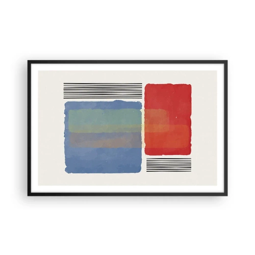 Plakat i sort ramme - Geometriens ånd og bogstav - 91x61 cm