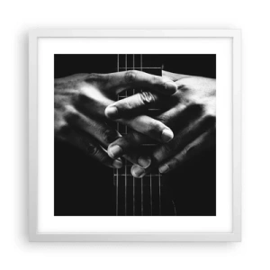 Plakat i hvid ramme - Kunstnerens bøn - 40x40 cm