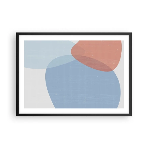 Plakat i sort ramme - Pastelfarvede relationer - 70x50 cm