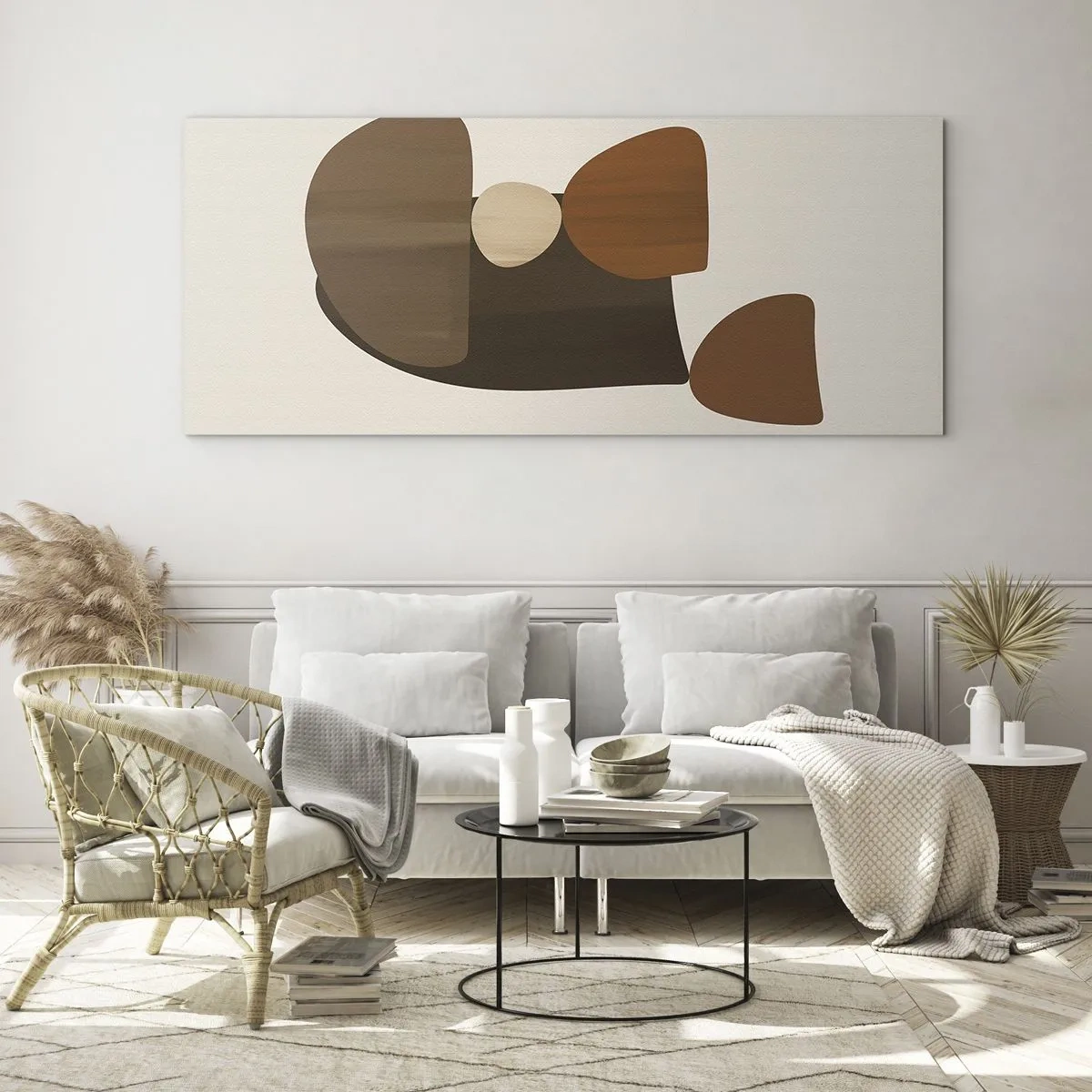 Billede på glas - Sammensætning i bronze - 120x50 cm
