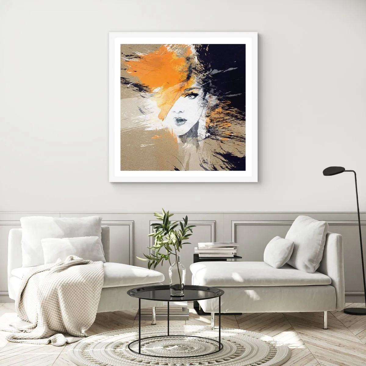 Plakat i hvid ramme - Og det bliver let - 40x40 cm
