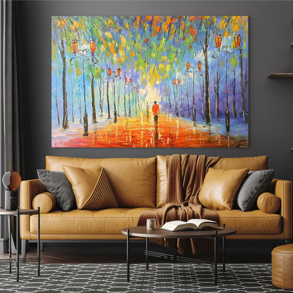 Billede på glas - Nattens sang om regnen - 120x80 cm