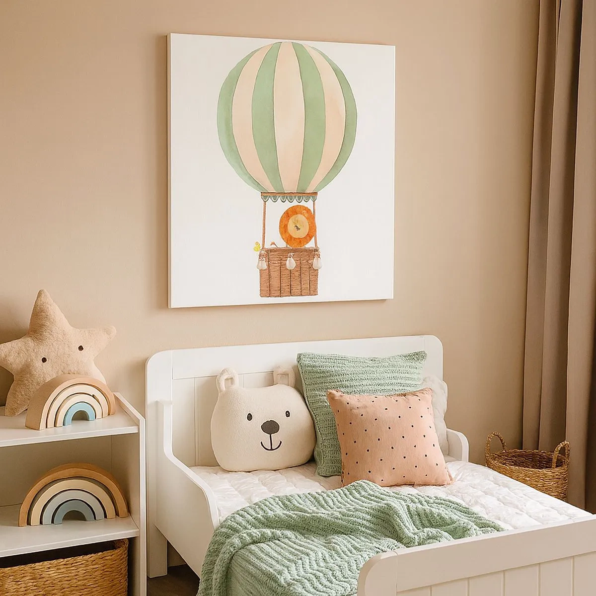 Lærredstryk - Billede på lærred - Leons rejser - 30x30 cm