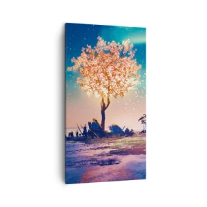 Lærredstryk - Billede på lærred - Naturen går ikke over - 45x80 cm