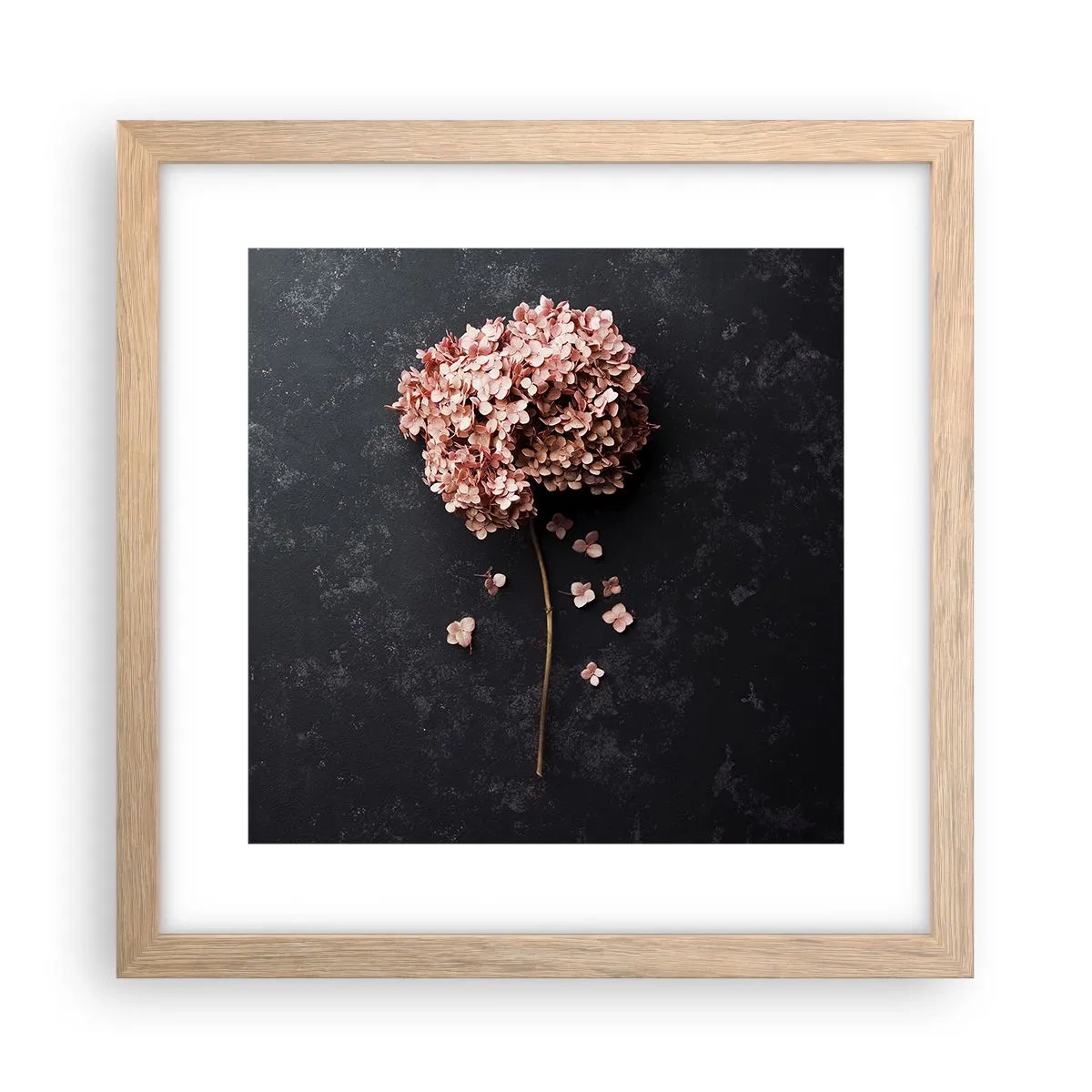 Plakat i ramme af lyst egetræ - Et virkelig romantisk tegn - 30x30 cm