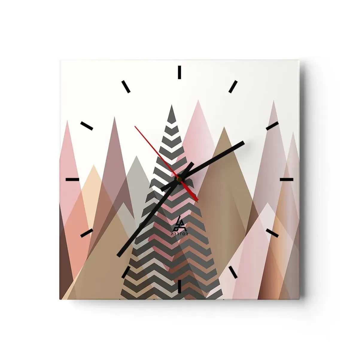 Vægur, Uret - Pyramide udsigt - 40x40 cm