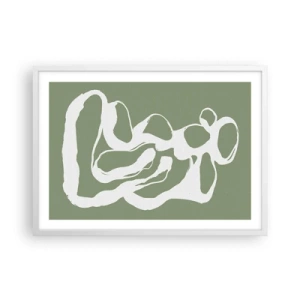 Plakat i hvid ramme - Rummets kald - 70x50 cm