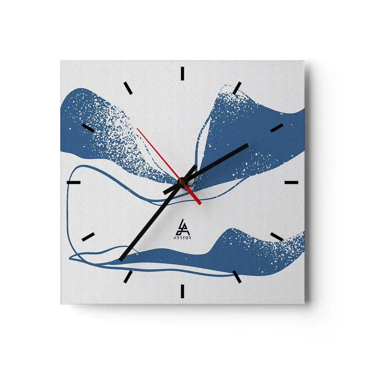 Vægur, Uret - Bevinget abstraktion - 30x30 cm