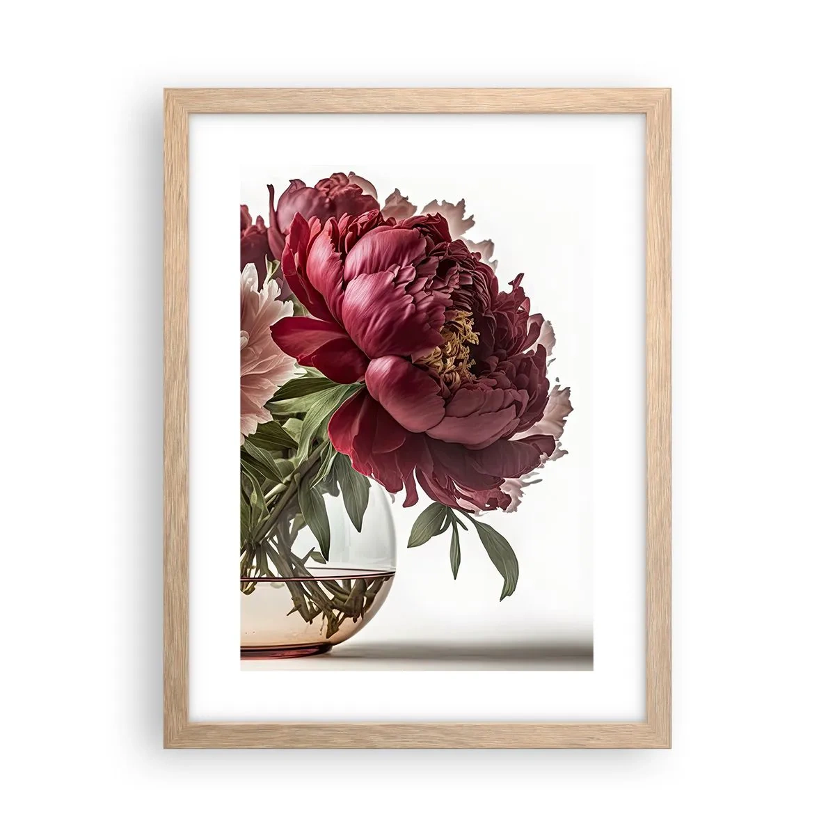 Plakat i ramme af lyst egetræ - I fuldt flor af skønhed - 30x40 cm