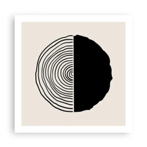 Plakat - Halvt og halvt - 60x60 cm