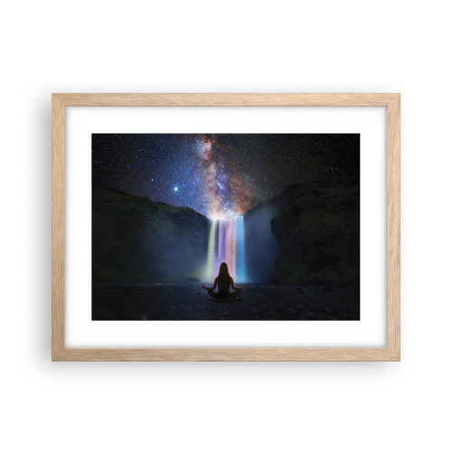 Plakat i ramme af lyst egetræ - Absolut harmoni - 40x30 cm