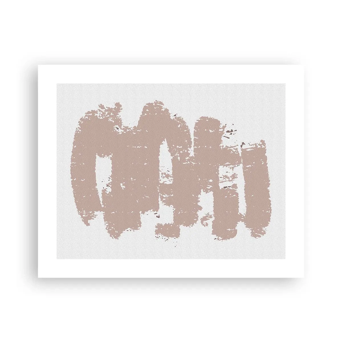 Plakat - Abstraktion i sart rosa - 50x40 cm