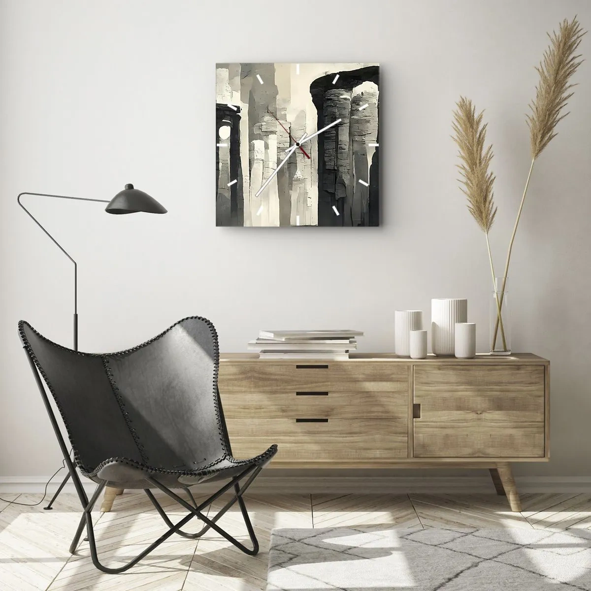 Vægur, Uret - Antikkens majestæt - 40x40 cm