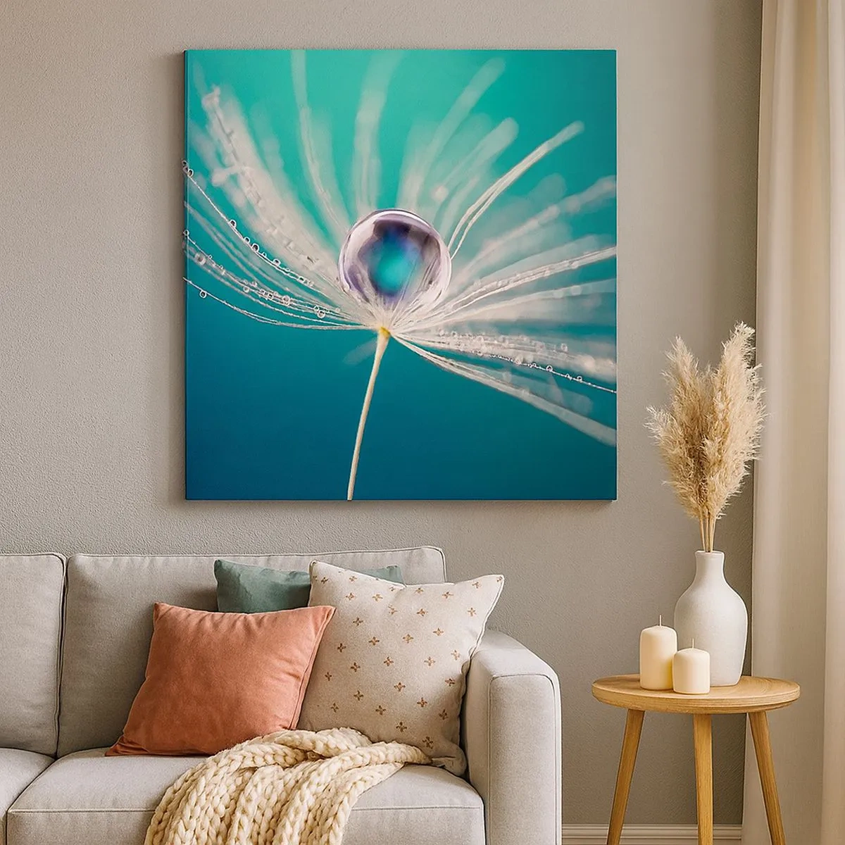 Lærredstryk - Billede på lærred - Mystisk øjeblik - 30x30 cm