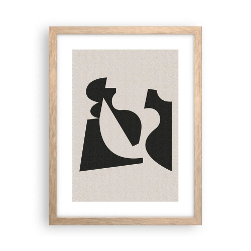 Plakat i ramme af lyst egetræ - Sammensæt din egen - 30x40 cm