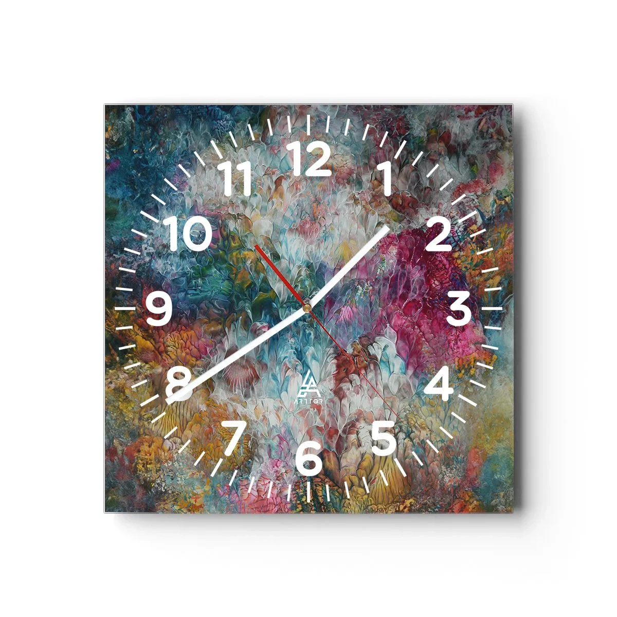Vægur, Uret - I fuldt flor - 40x40 cm