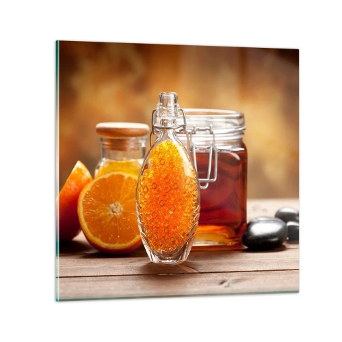 Billede på glas - Solrige smags- og aromastoffer - 40x40 cm