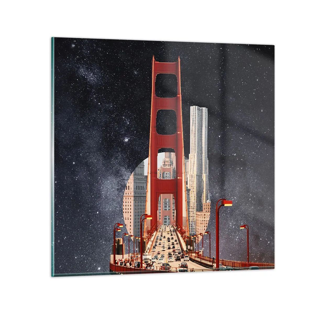 Billede på glas - Altid i centrum - 30x30 cm