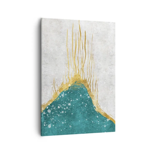 Lærredstryk - Billede på lærred - Gyldent tidevand - 50x70 cm