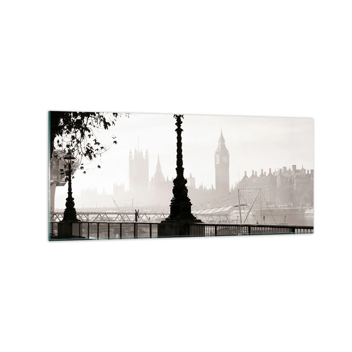 Billede på glas - London morgen - 120x50 cm