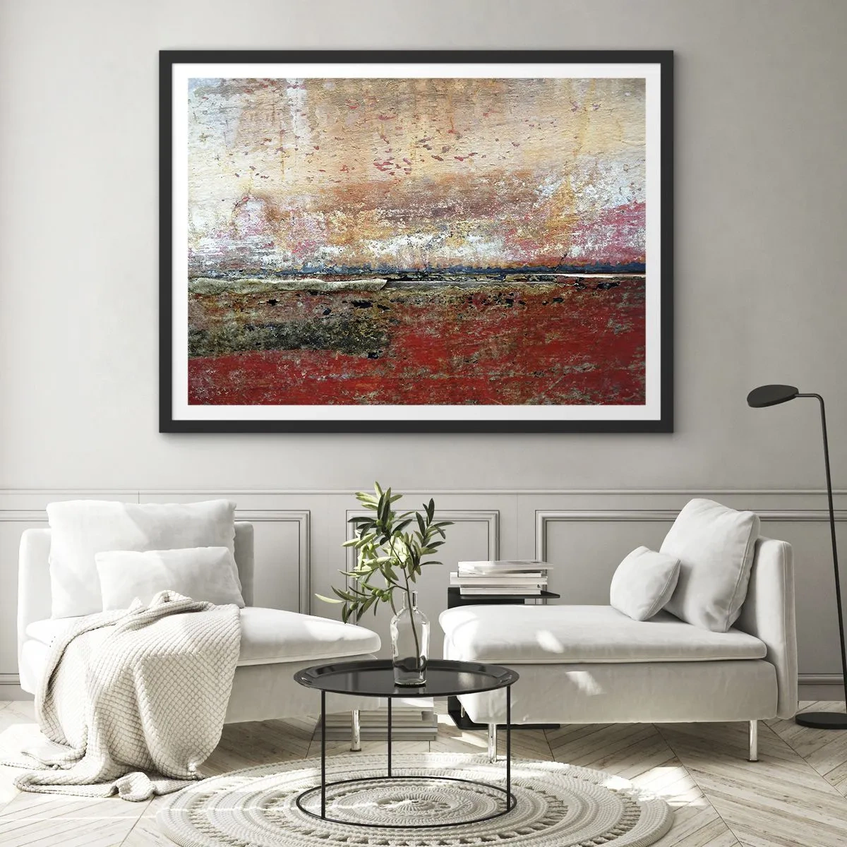 Plakat i sort ramme - Måske er det havet - 100x70 cm