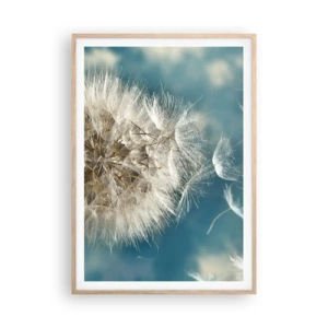 Plakat i ramme af lyst egetræ - En engels åndedræt - 70x100 cm