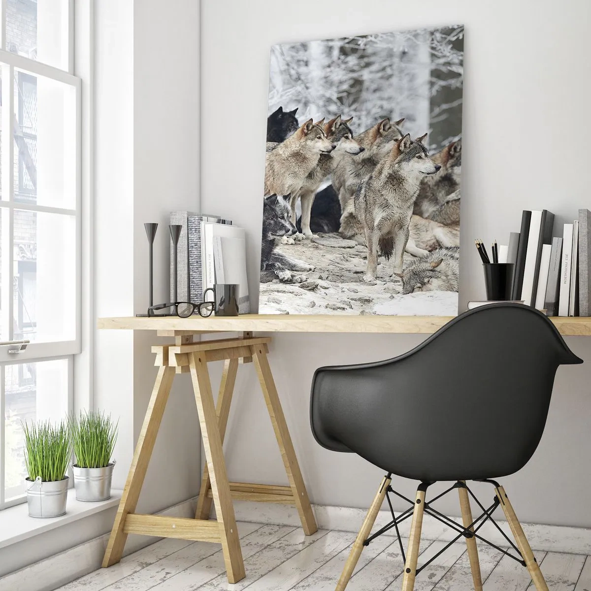 Billede på glas - Familie og venner - 70x100 cm