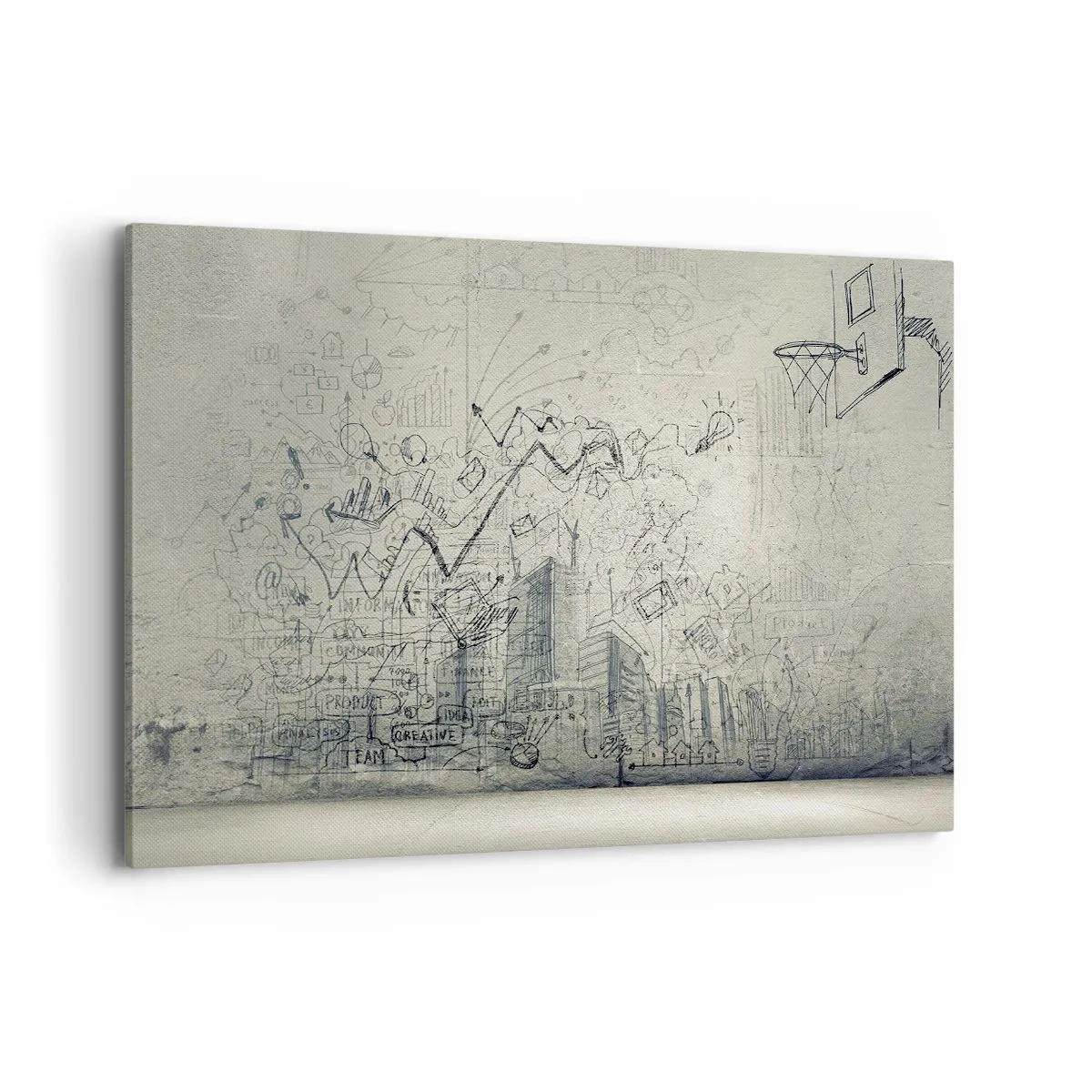 Lærredstryk - Billede på lærred - Mit vidunderlige byliv - 120x80 cm