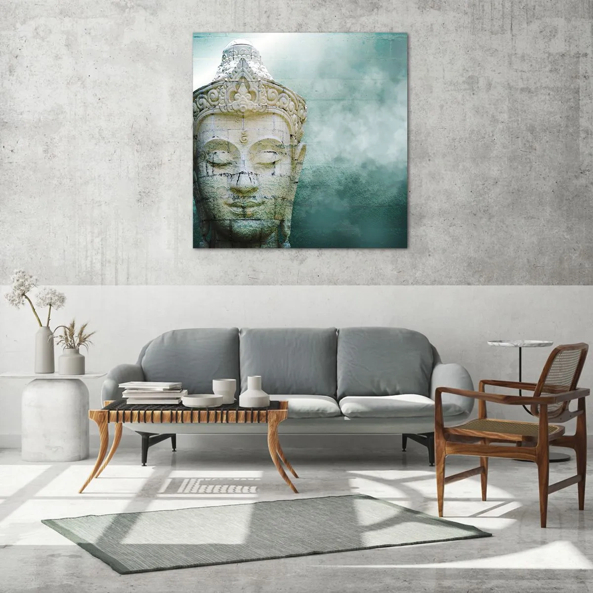 Billede på glas - På jagt efter lys - 70x70 cm