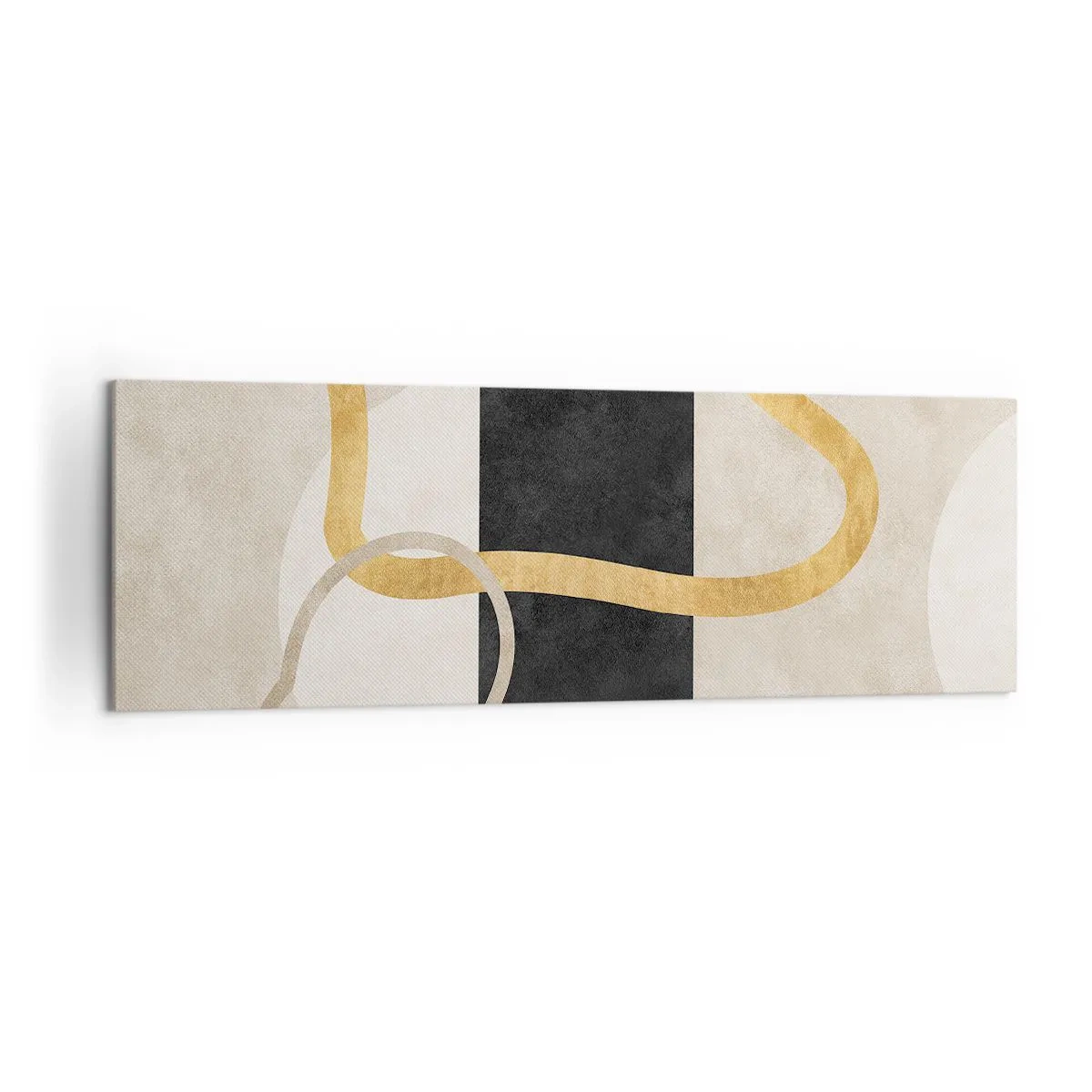 Lærredstryk - Billede på lærred - Sløjfeformede former - 160x50 cm