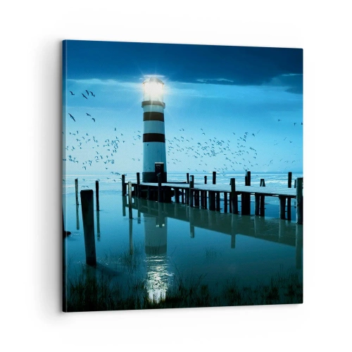 Lærredstryk - Billede på lærred - Og du er ikke bange for mørket - 60x60 cm