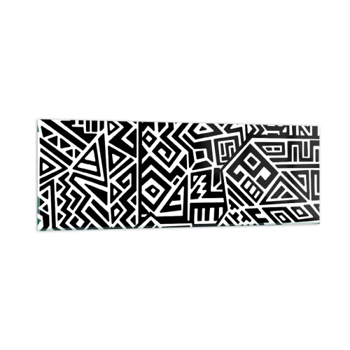 Billede på glas - Præcolumbiansk sammensætning - 90x30 cm