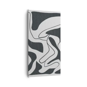 Lærredstryk - Billede på lærred - Abstrakt leg i en labyrint - 65x120 cm