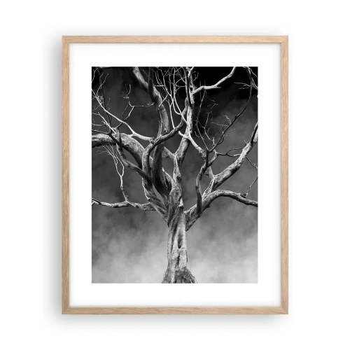 Plakat i ramme af lyst egetræ - Primær og hellig - 40x50 cm