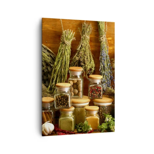 Lærredstryk - Billede på lærred - Køkkenmagi - 70x100 cm
