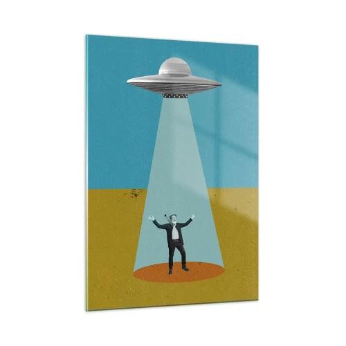 Billede på glas - Et tæt møde - 50x70 cm