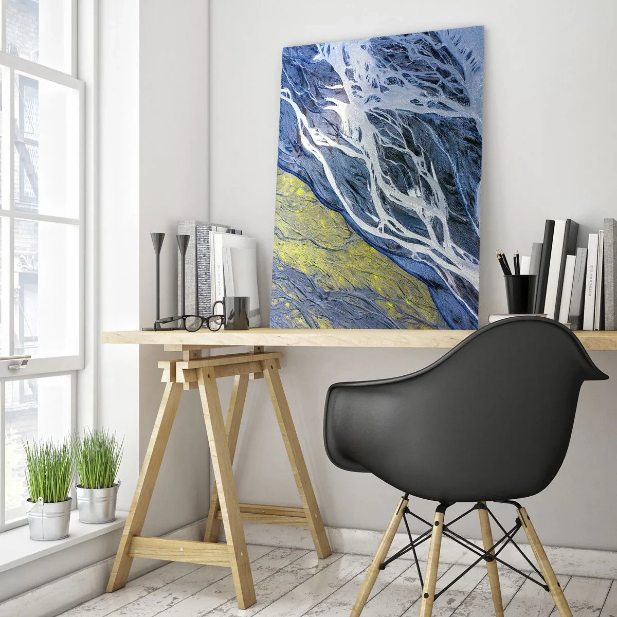 Billede på glas - Naturens hulemalerier - 80x120 cm