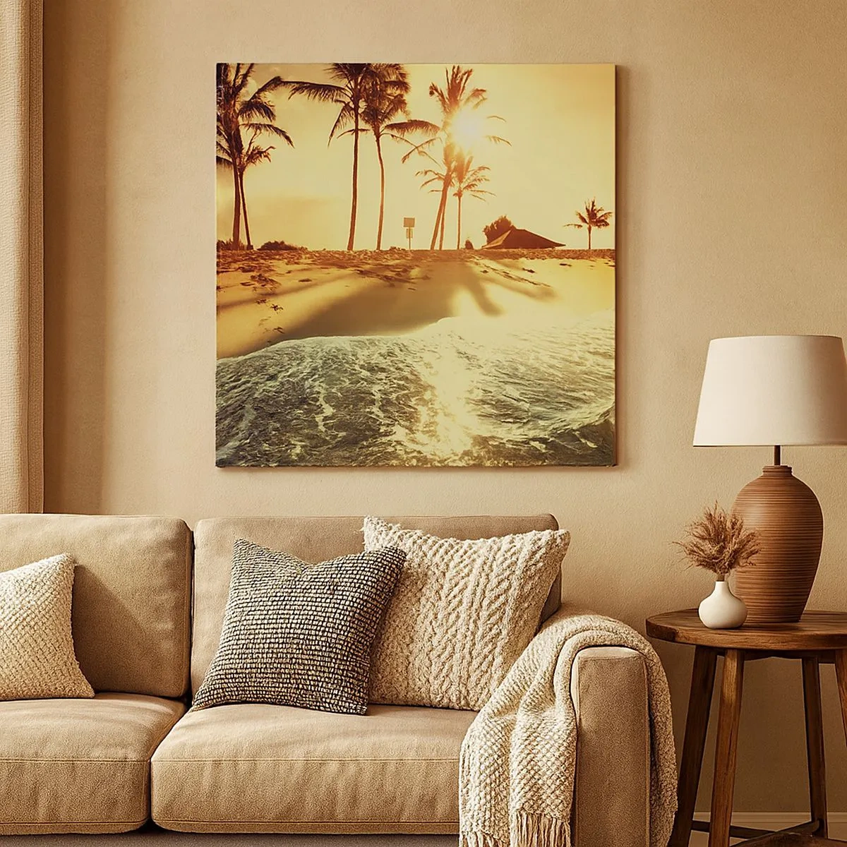 Lærredstryk - Billede på lærred - Eftermiddag i Californien - 30x30 cm