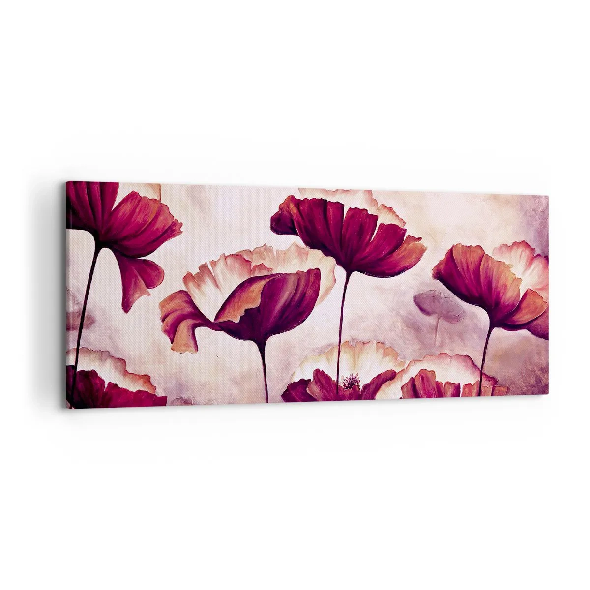 Lærredstryk - Billede på lærred - Rød og hvid flage - 120x50 cm