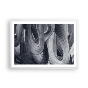 Plakat i hvid ramme - Virkelighedens flygtighed - 70x50 cm