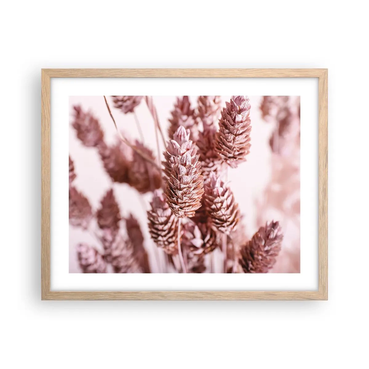 Plakat i ramme af lyst egetræ - Tilsyneladende ubemærket - 50x40 cm