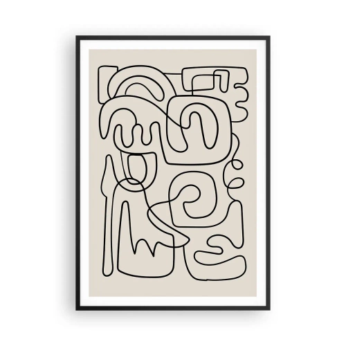 Plakat i sort ramme - På sporet - 70x100 cm