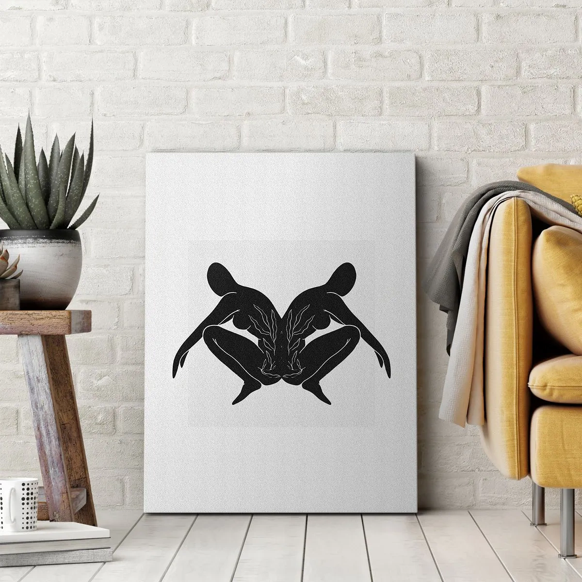 Lærredstryk - Billede på lærred - En delt sjæl - 70x100 cm